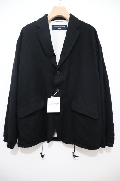 画像1: COMME des GARCONS HOMME (コムデギャルソンオム)　   ウールサージ 製品縮絨ジャケット (1)