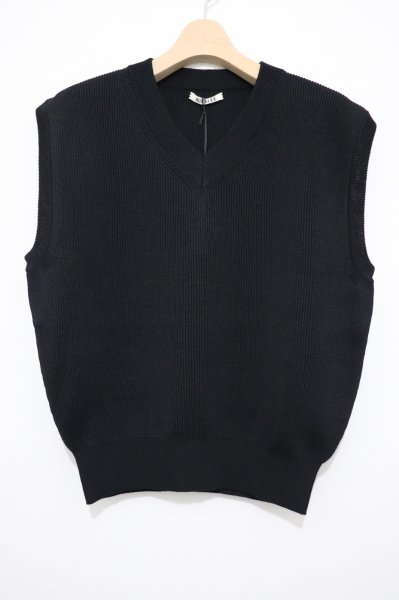 画像1: AURALEE(オーラリー)  　FLAT YARN RIB KNIT VEST / フラットヤーンリブニットベスト (1)