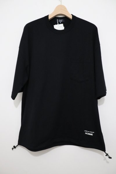 画像1: COMME des GARCONS HOMME (コムデギャルソンオム)　   綿天竺 スピンドルロゴTEE (1)
