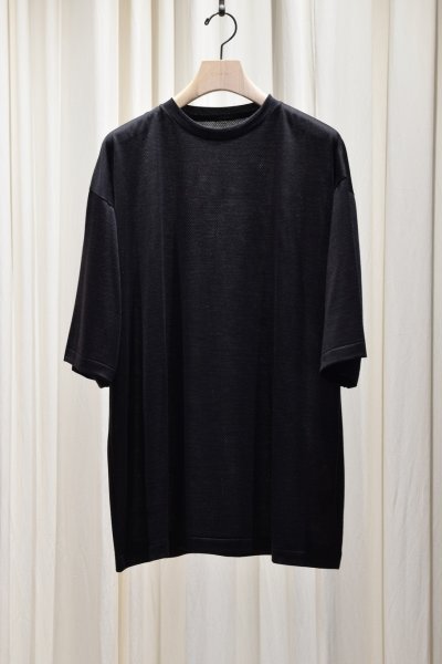画像1: COMOLI (コモリ)  　 コットンメッシュ 半袖Tシャツ (1)