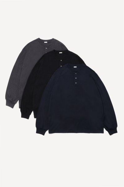 画像1: A.PRESSE (アプレッセ)   　Cashmere Blend L/S Henley Neck Shirt  / カシミヤブレンド 長袖ヘンリーネックシャツ (1)
