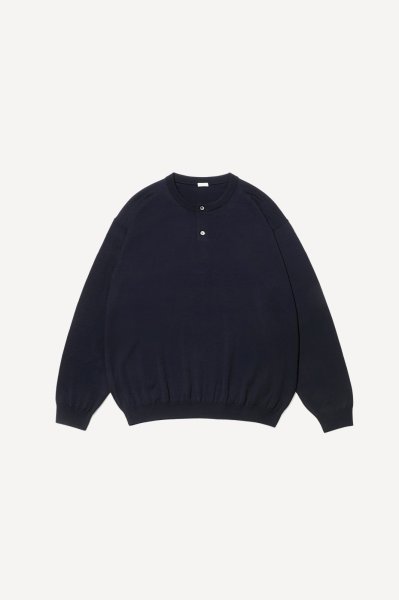 画像1: A.PRESSE (アプレッセ)   　 Wool Knit Henley Neck Sweater / ウールニットヘンリーネックセーター (1)