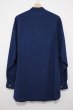 画像2: Graphpaper (グラフペーパー)    SIDOGRAS Indigo Poplin L/S Oversized Band Collar Shirt / シドグラスインディゴポプリン 長袖オーバーサイズバンドカラーシャツ (2)