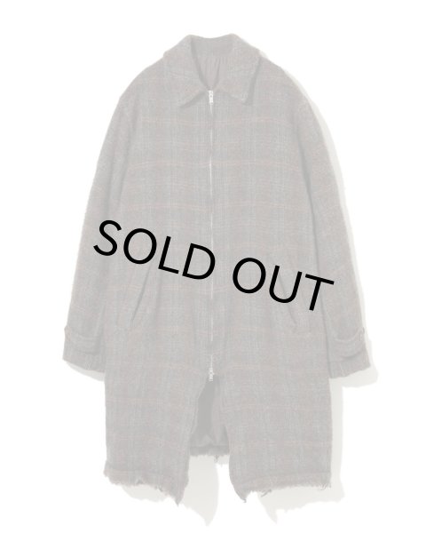 希少名作アンダーカバー襟裏レザー縮絨ウールステンカラーコート限定色チャコール 希少名作アンダーカバー襟裏レザー縮絨ウールステンカラーコート