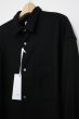 画像3: Graphpaper (グラフペーパー)     Wool Smooth Flannel Oversized Regular Collar Shirt / ウールスムースフランネル オーバーサイズレギュラーカラーシャツ (3)