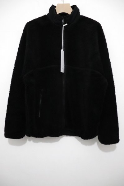 画像1: Graphpaper (グラフペーパー)     Wool Boa Zip-Up Blouson / ウールボアジップアップブルゾン - BLACK (1)