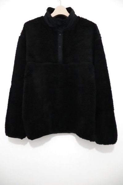 画像1: Graphpaper (グラフペーパー)     Wool Boa Pullover / ウールボアプルオーバー - BLACK (1)