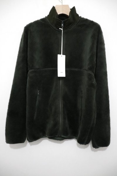 画像1: Graphpaper (グラフペーパー)     Wool Boa Zip-Up Blouson / ウールボアジップアップブルゾン - GREEN (1)