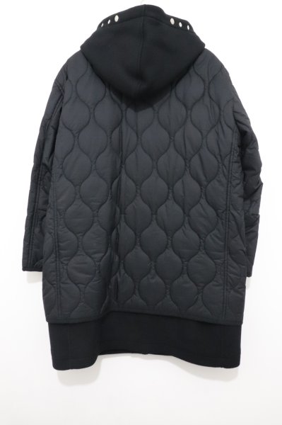 画像2: COMME des GARCONS HOMME (コムデギャルソンオム)  　  ウールメルトン×ナイロンキルティングダッフルコート (2)