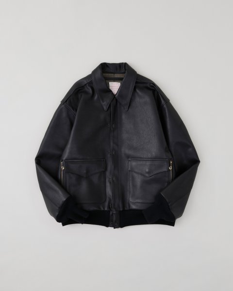 画像1: NICENESS (ナイスネス)    RUSSELL / オイルドカーフ レザーA2ジャケット (1)