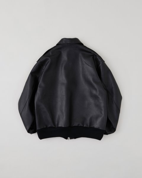 画像2: NICENESS (ナイスネス)    RUSSELL / オイルドカーフ レザーA2ジャケット (2)