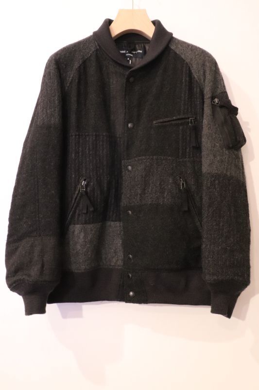 COMME des GARCONS HOMME ウールツイードヘリボーン 製品縮絨MIX MA-1