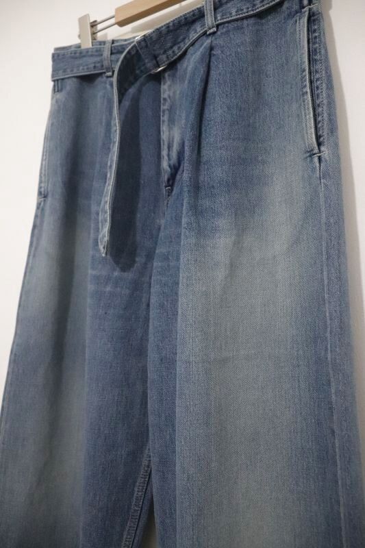 Graphpaper (グラフペーパー) Selvage Denim Belted Pants / セルヴィッチデニム ベルテッドパンツ  Graphpaper