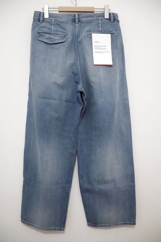 Graphpaper (グラフペーパー) Selvage Denim Two Tuck Pants / セルヴィッチデニム 2タックパンツ  Graphpaper