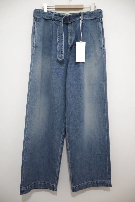 Graphpaper (グラフペーパー) Selvage Denim Belted Pants / セルヴィッチデニム ベルテッドパンツ  Graphpaper