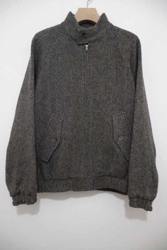 AURALEE (オーラリー) LAMA SHETLAND WOOL TWEED ZIP BLOUSON / ラマシェットランド ウールツイード ジップブルゾン - KHAKI AURALEE