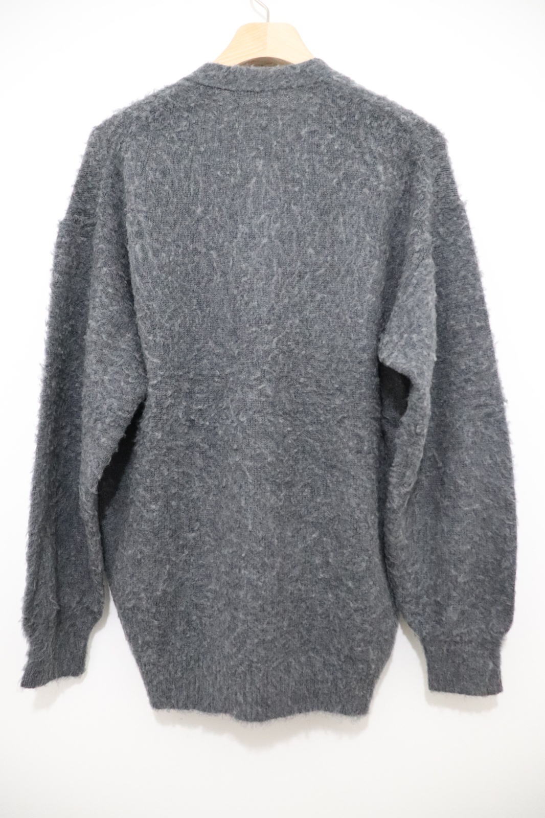 AURALEE (オーラリー) BRUSHED WOOL CASHMERE SILK KNIT CARDIGAN / ブラッシュドウール カシミヤシルク ニットカーディガン - GRAY AURALEE