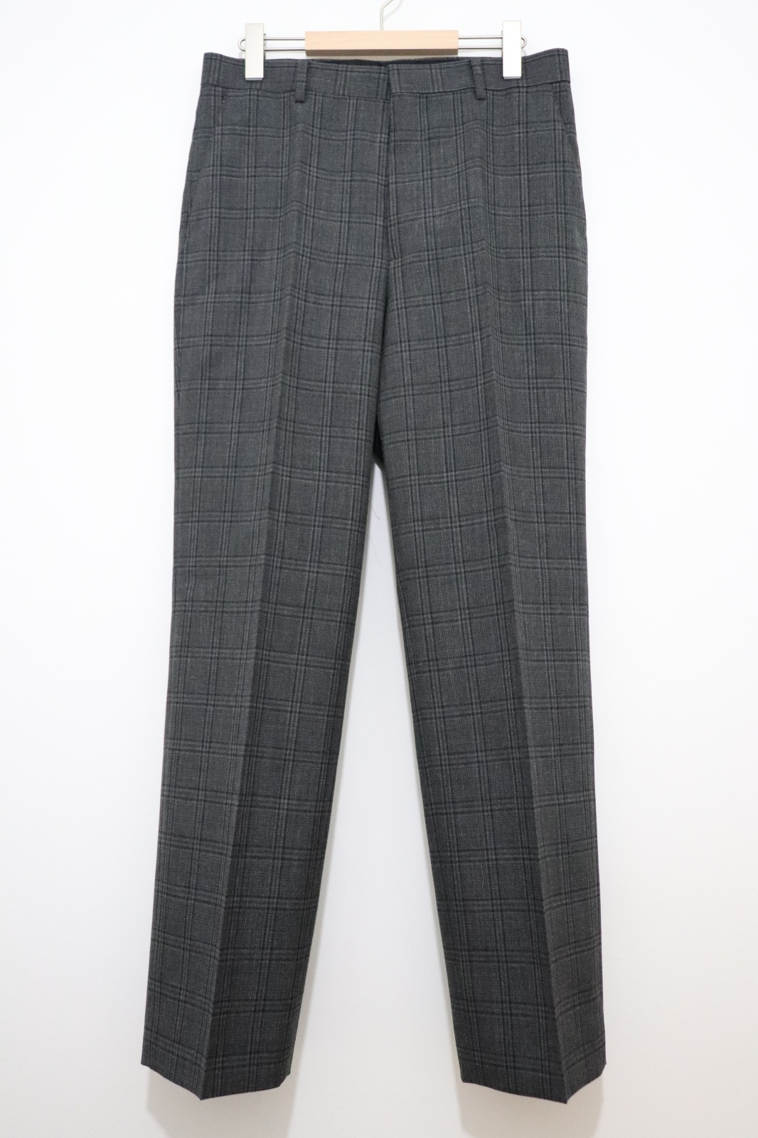 AURALEE (オーラリー) BLUEFACED WOOL CHECK SLACKS / ブルーフェイスウールチェックスラックス -  CHARCOAL AURALEE