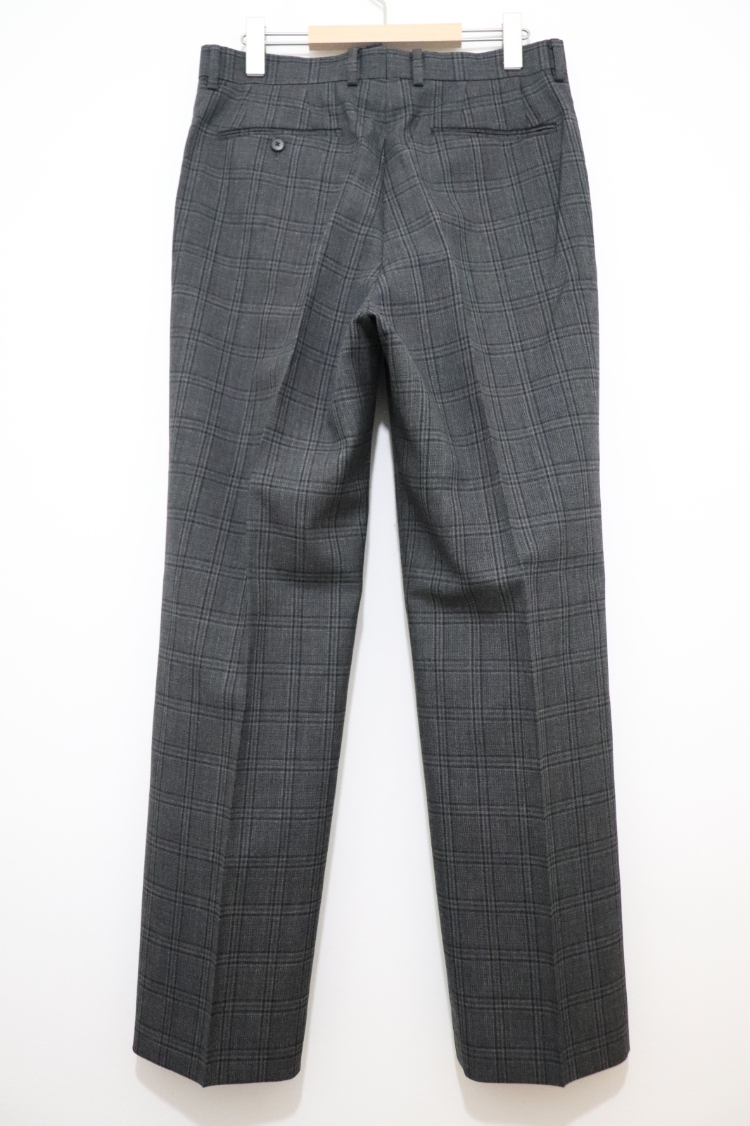 AURALEE (オーラリー) BLUEFACED WOOL CHECK SLACKS / ブルーフェイスウールチェックスラックス -  CHARCOAL AURALEE