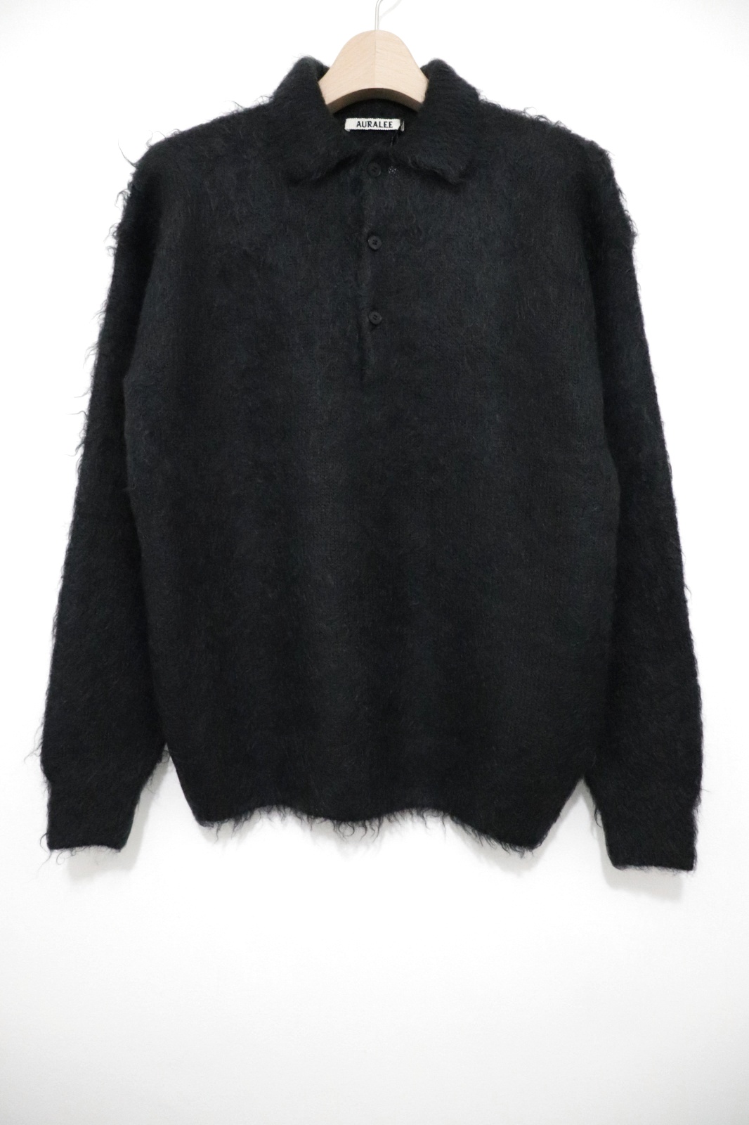 AURALEE(オーラリー) BRUSHED SUPER KID MOHAIR KNIT POLO