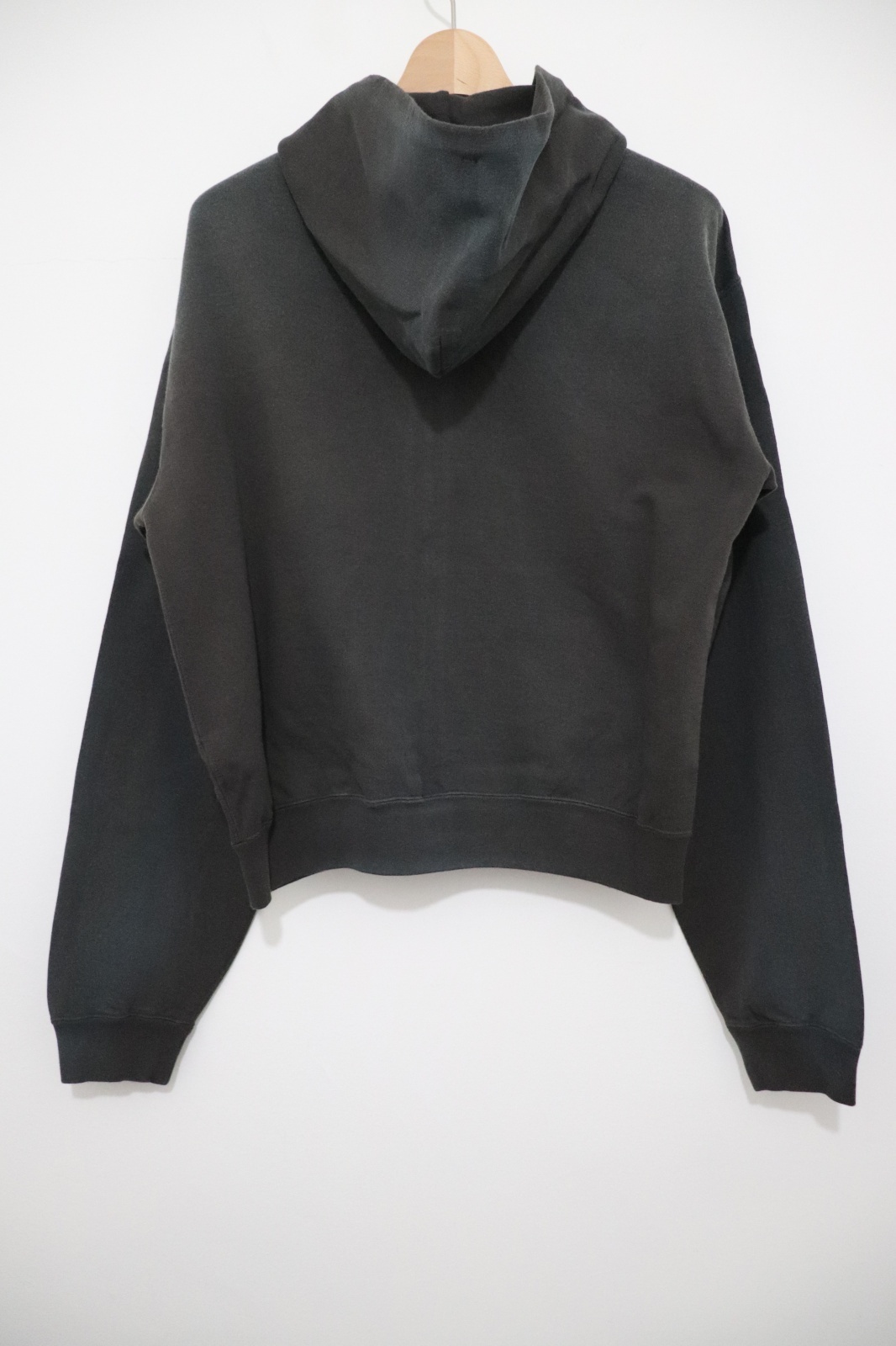 トップス AURALEE PRODUCT DYED PIMA PARKA Auralee Product Dyed Pima Light Sweat Zip Parka | Ink Black